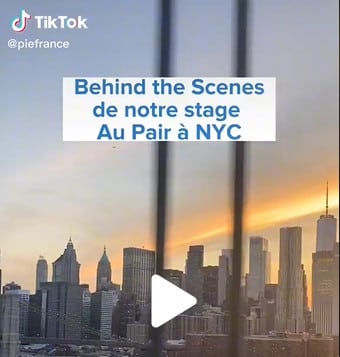 video tiktok stage au pair à new-york